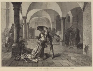 Le couvent de San Francesco pendant le sac de la ville d
